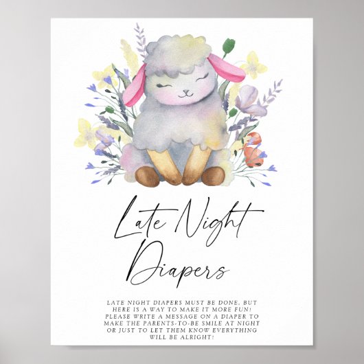 Lams - Late night luierspel Poster (Voorkant)