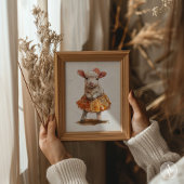 Lams Oranje Rok Schilderij Knuffel Schaap Dier Poster