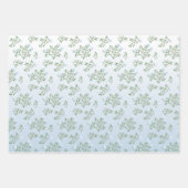 Lamsblauw Floral Baby shower Wrapping Papier Inpakpapier Vel (Voorkant 2)