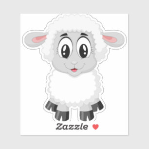 lamschaap schattig boerderij baby sticker