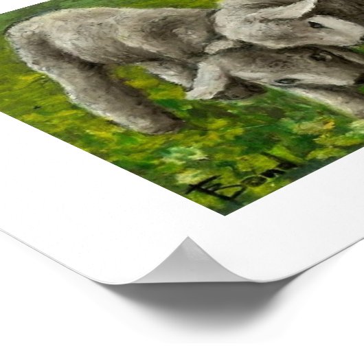 Lamsgevecht afdrukken poster (Hoek)