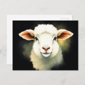 Lamsgezicht met Abstracte slagen Briefkaart (Voorkant / Achterkant)