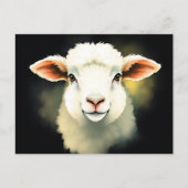Lamsgezicht met Abstracte slagen Briefkaart (Voorkant)