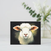 Lamsgezicht met Abstracte slagen Briefkaart (Staand voorkant)