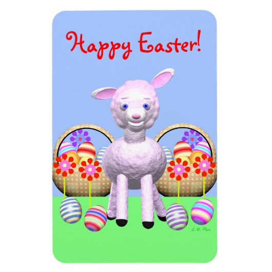 Lamskarakter en Paasmanden Magneet (Verticaal)