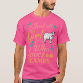 lamsschaap Dierenvriend gewoon een meisje dat van  T-shirt (Voorkant)