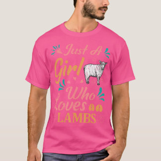 lamsschaap Dierenvriend gewoon een meisje dat van T-shirt