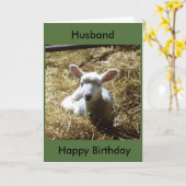 Lamsschaap Verjaardag Kaart Personaliseer Verjaard (Gele Bloem)