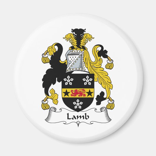 Lamsvlees familie Crest Magneet (Voorkant)