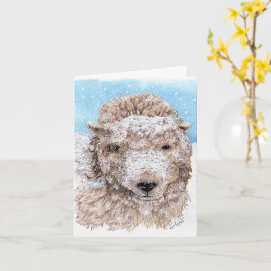 Lamsvlees in de winter kaart (Gele Bloem)