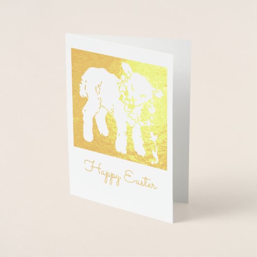 Lamsvlees met Bloemen Folie Kaarten (Voorkant)