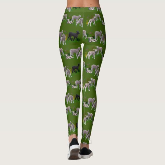 Lamsweide Leggings (Groen) (Achterkant)