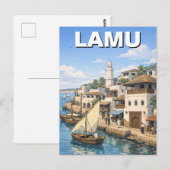 Lamu Kenia Briefkaart (Voorkant / Achterkant)