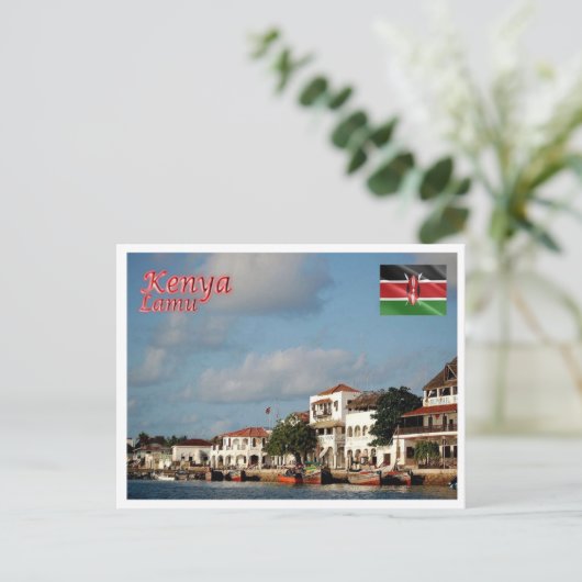 Lamu - Kenia - Panorama - Briefkaart (Staand voorkant)