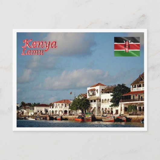 Lamu - Kenia - Panorama - Briefkaart (Voorkant)