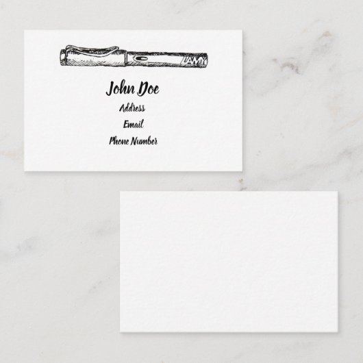 Lamy Safari Visitekaartjes (Voorkant / Achterkant)