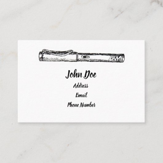 Lamy Safari Visitekaartjes (Voorkant)