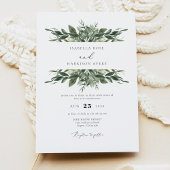 LANA Bohemian Waterverf Greenery Wedding Kaart
