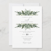 LANA Bohemian Waterverf Greenery Wedding Kaart (Voorkant)