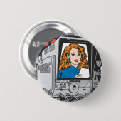 Lana Lang op camera Ronde Button 5,7 Cm (Voorkant /achterkant)