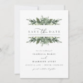 LANA Modern Bohemen Greenery Save the Date Kaart (Voorkant)
