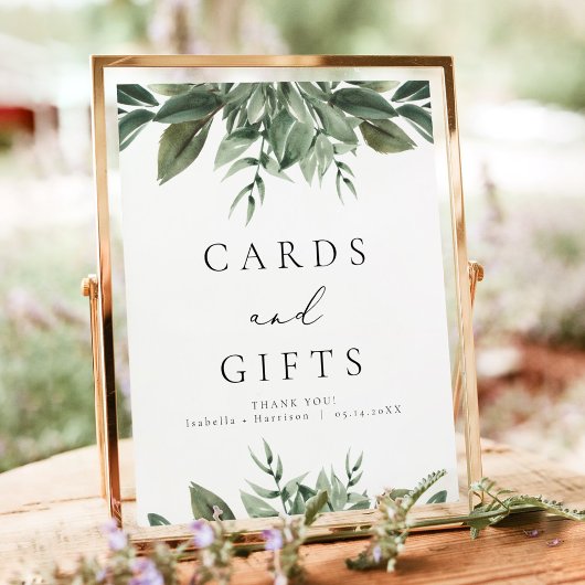 LANA Modern Boho Groene Kaarten en Cadeaus Bord Poster