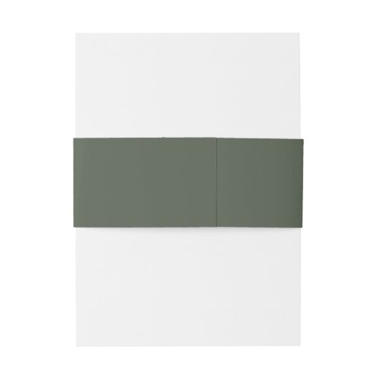 LANA Modern Earth Tone Dark Forest Green Minimal Uitnodigingen Wikkel (Achterkant Voorbeeld)