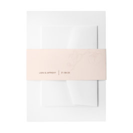 LANA Modern Latté Orchid Invitation Belly Band Uitnodigingen Wikkel