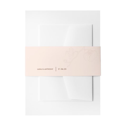 LANA Modern Latté Orchid Invitation Belly Band Uitnodigingen Wikkel (Voorkant Voorbeeld)