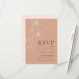LANA Modern Latté Orchid RSVP Response Kaart