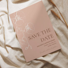 LANA Modern Latté Orchid Save the Date Kaart