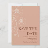 LANA Modern Latté Orchid Save the Date Kaart (Voorkant)