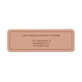 LANA Modern Latté RSVP Return Address Labels (Voorkant)