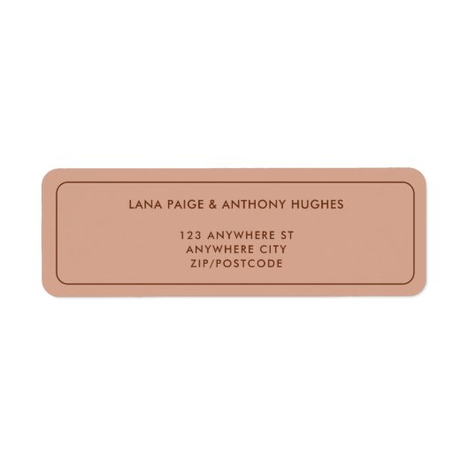 LANA Modern Latté RSVP Return Address Labels (Voorkant)