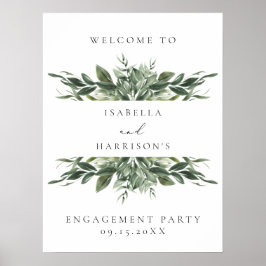 LANA Moderne Boheem Groene Verlovingswelkom Poster