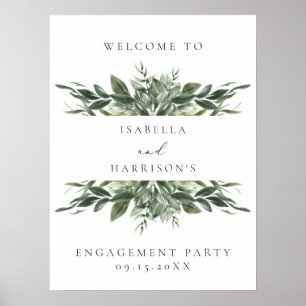 LANA Moderne Boheemse Groene Verlovingswelkom Poster