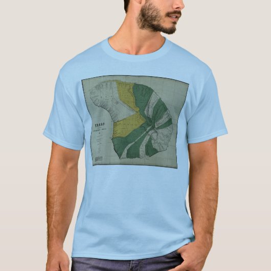 Lanai, 1878, Hawaii Map T-shirt (Voorkant)