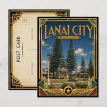 Lanai City Hawaï Vintage Art Deco Gouden Tijdperk