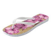 Lanai Distress Hawaiian Hibiscus - Roze Teenslippers (Schuin)