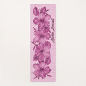 Lanai Distressed Hawaiian Hibiscus Pink Yogamat (Voorkant)