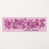 Lanai Distressed Hawaiian Hibiscus Pink Yogamat (Voorkant (horizontaal))