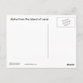 Lanai Fisherman Trail  Island Sign Briefkaart (Achterkant)