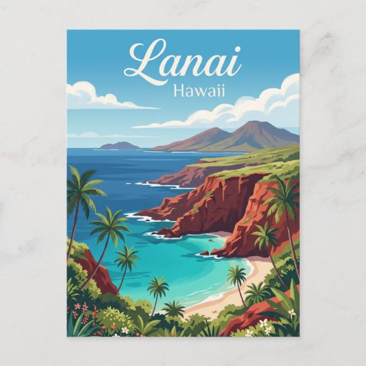 Lanai, Hawaï Briefkaart (Voorkant)