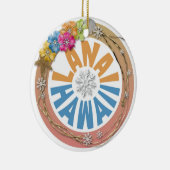 Lanai Hawaii hibiscus vakantieornament Keramisch Ornament (Rechts)