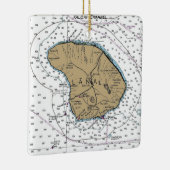 Lanai Hawaii Nautical Chart Keramisch Ornament (Rechts)