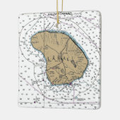 Lanai Hawaii Nautical Chart Keramisch Ornament (Links)