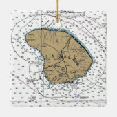 Lanai Hawaii Nautical Chart Keramisch Ornament (Achterkant)