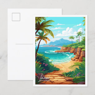 Lanai Hawaii Travel illustratie Briefkaart