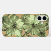 Lanai Hawaiian Hibiscus Faux Wood Green Case-Mate iPhone Case (Achterkant (horizontaal))