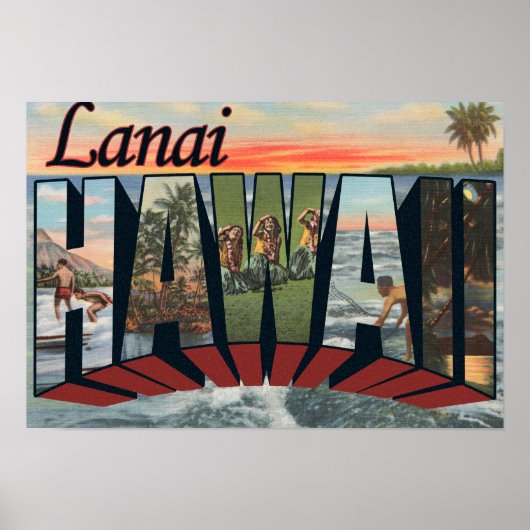 Lanai, HawaiiLarge Letter ScenesLanai, HI Poster (Voorkant)